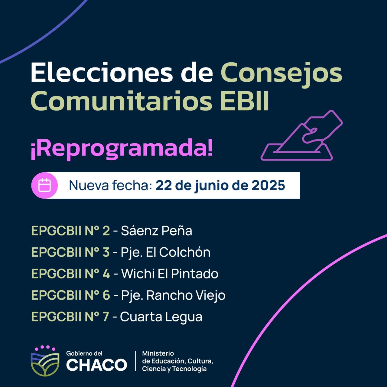 Educación Intercultural: se reprograman las fechas de las elecciones de Consejos Comunitarios