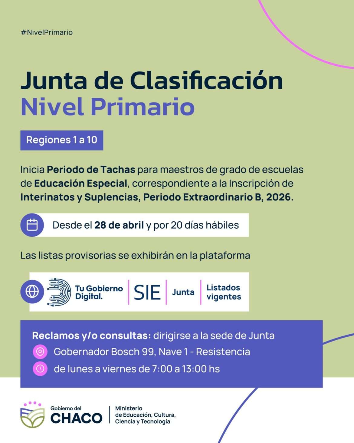 Educación especial: inicia el período de tachas para interinatos y suplencias de maestros de grado