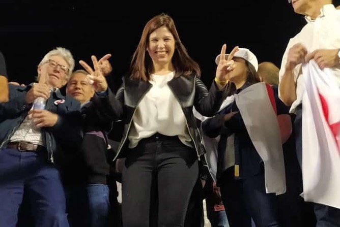 La presidenta del Concejo de San Martin, Silvana Cabrera, participo del acto de los 15 años del primer triunfo del Frente Chaco Merece Más