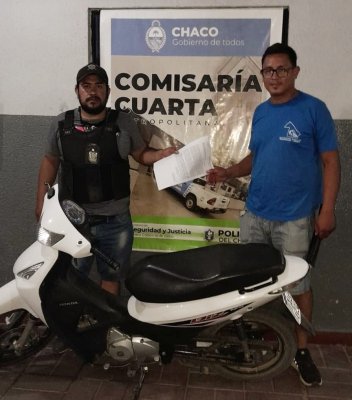 Fue detenido por la Policía luego de sustraer una motocicleta