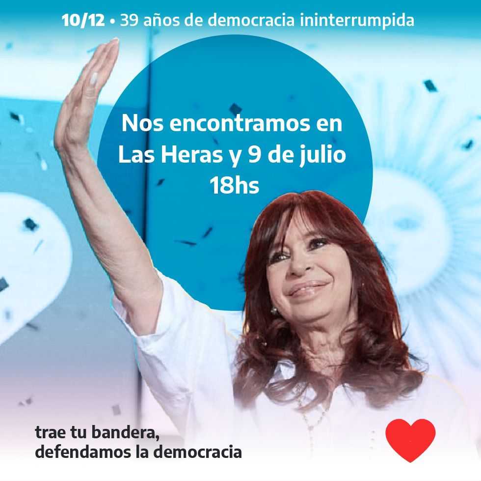 El Frente de Todos Chaco convoca a una movilización por los 39 años de democracia argentina