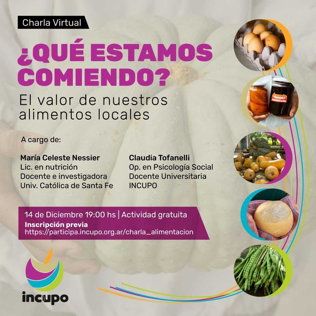 Se realizará una charla virtual sobre culturas alimentarias y salud