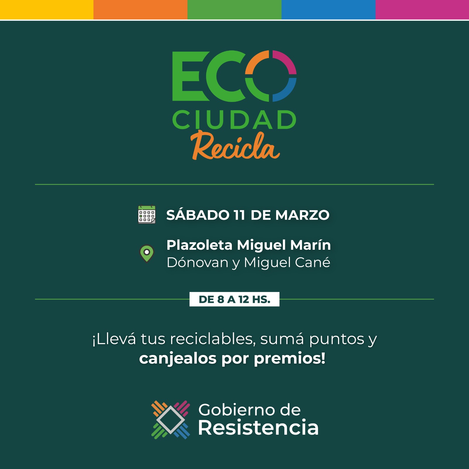 Este sábado 11, Eco Ciudad recicla realizará jornada de acopio en la Plazoleta Miguel Marín