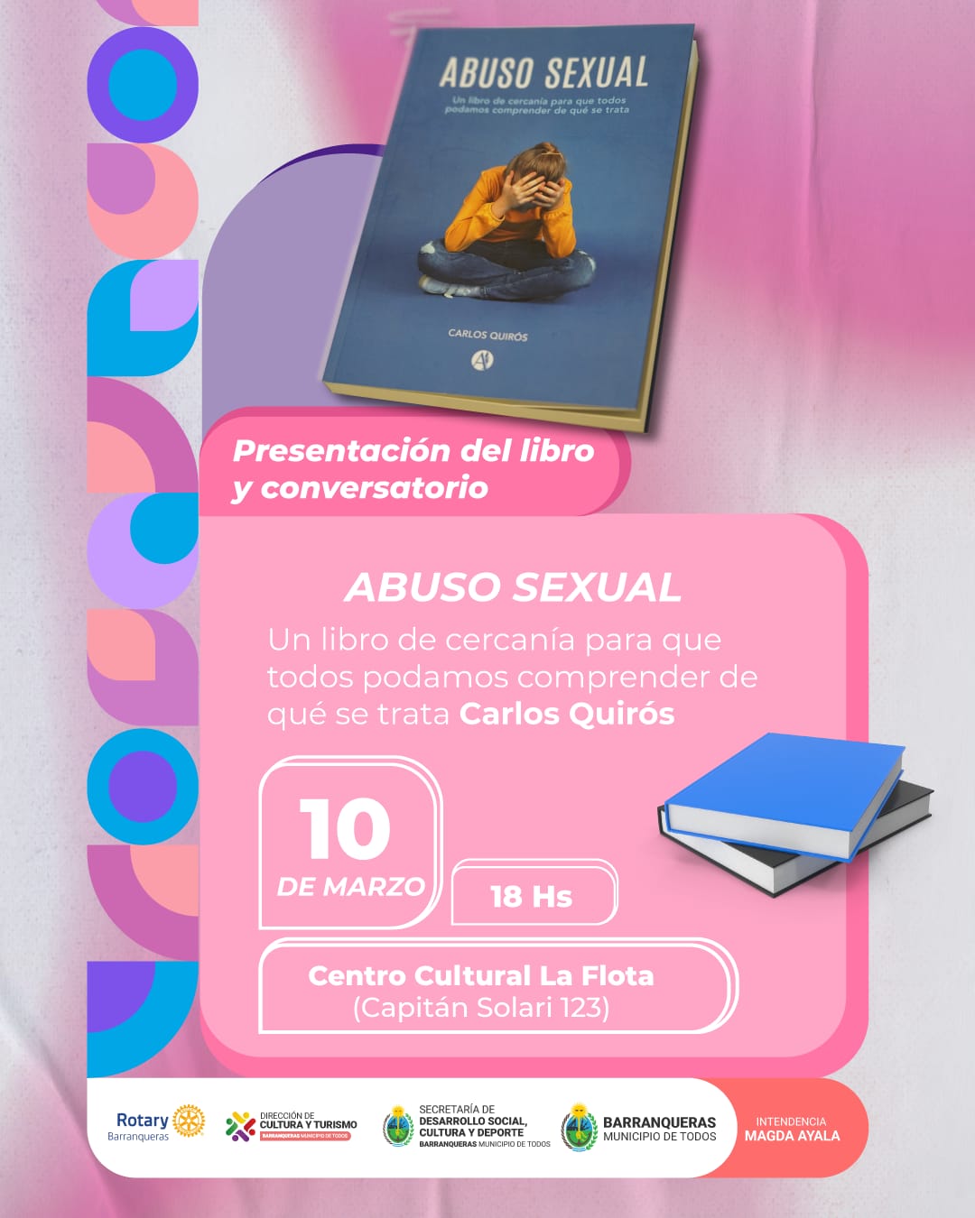 Barranqueras: Presentación del libro «Abuso Sexual», de Carlos Quirós