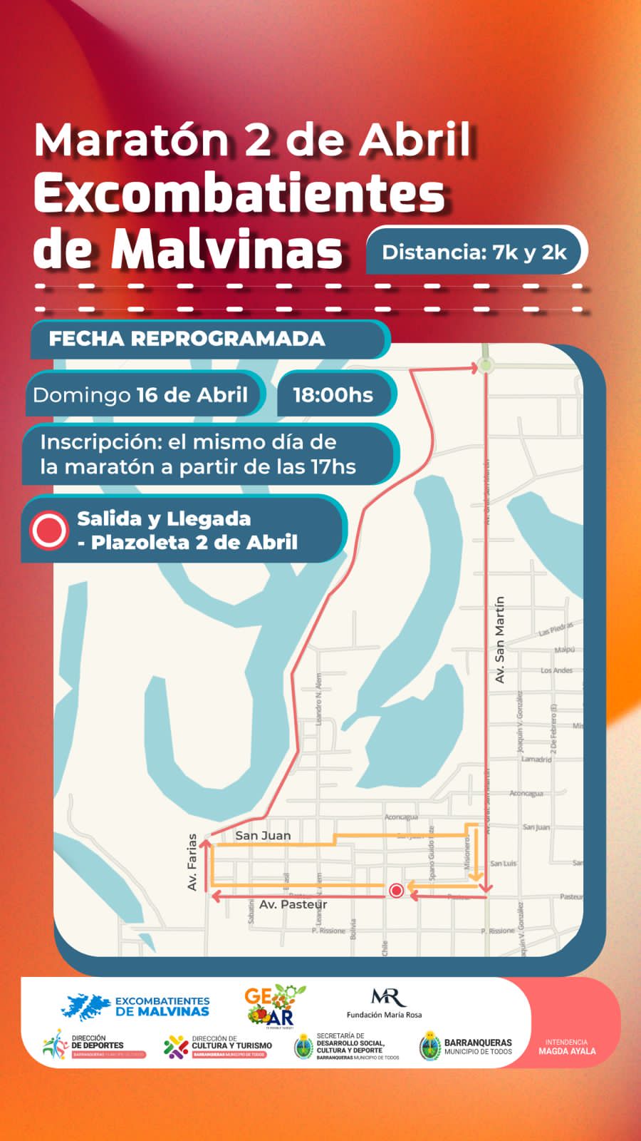 Nueva fecha para la gran maratón en homenaje a los veteranos y caídos de la guerra de malvinas en Barranqueras
