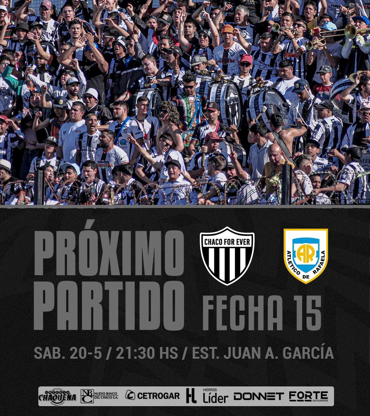 Este sábado Chaco For Ever recibe a Atlético Rafaela