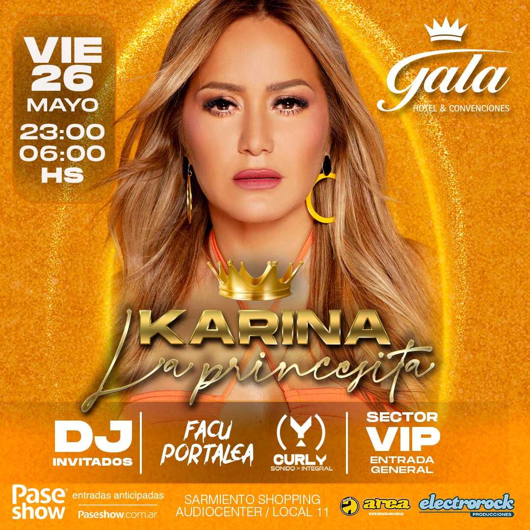 Karina La Princesita llega al Gala Convenciones con su Trasnoche