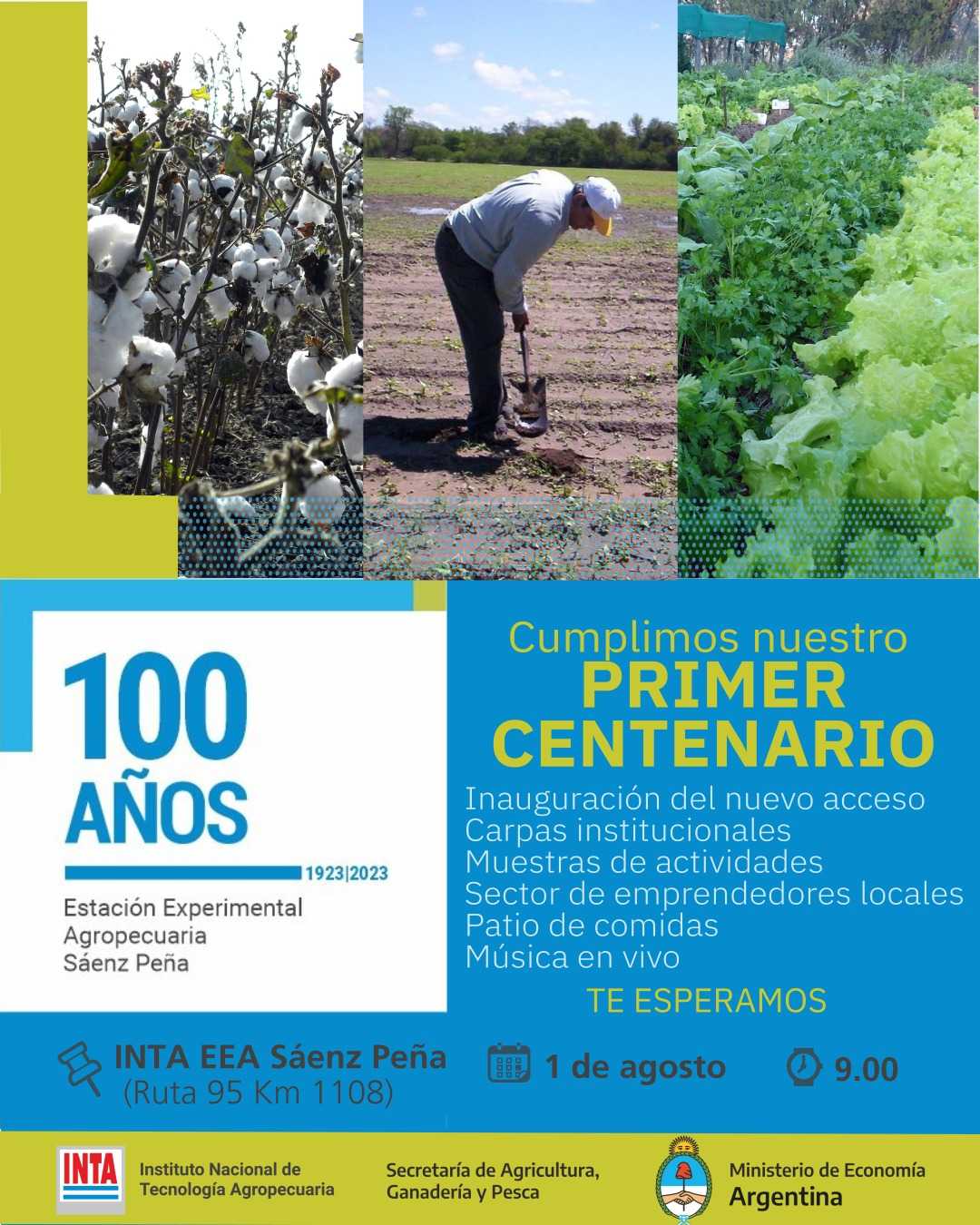 Con múltiples actividades, el INTA Sáenz Peña festeja su centenario con la comunidad