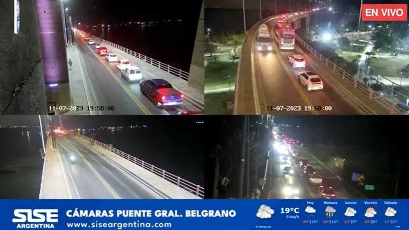 Un siniestro vial ocasionó importantes demoras en el puente Chaco-Corrientes