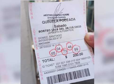 Un comerciante de Machagai ganó $32 millones en la Poceada Chaqueña