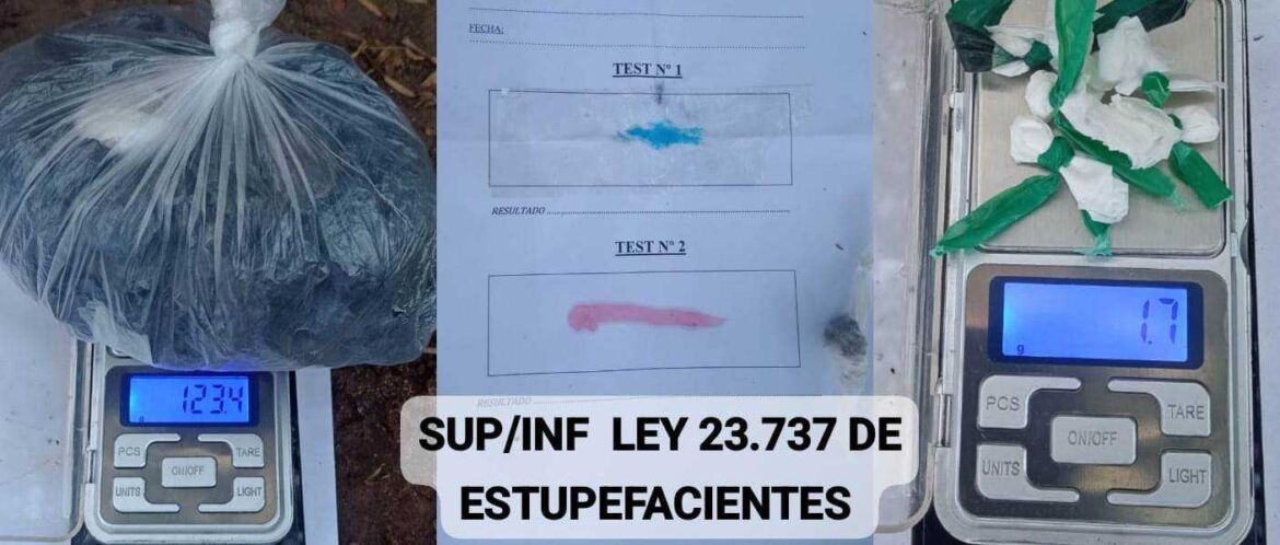 Fueron descubiertos con cocaína y marihuana