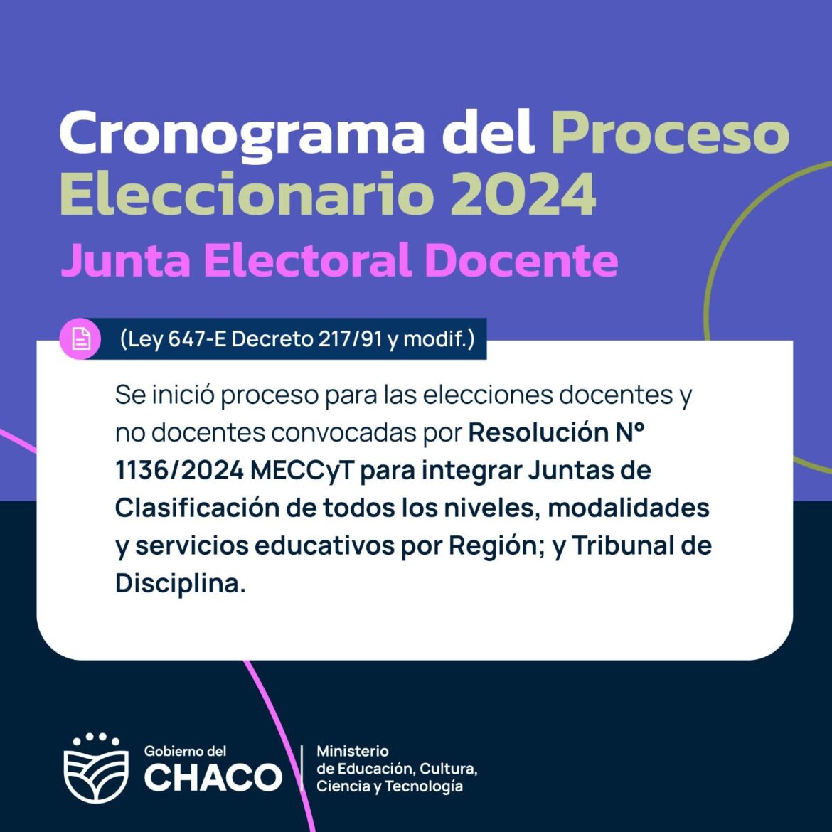 Educación: la Junta Electoral Docente dio a conocer el cronograma del proceso