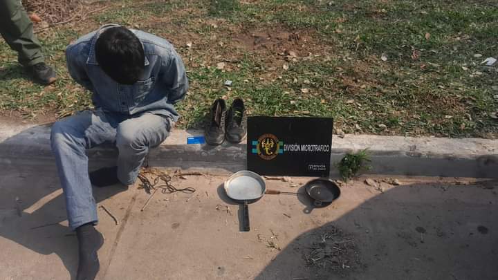 Robo herramientas y ollas metálicas quedo detenido