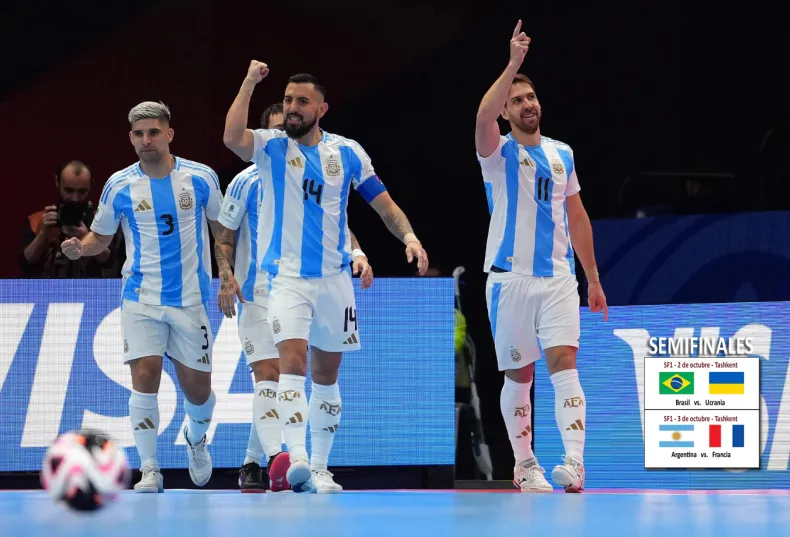 La Argentina le ganó Kazajistán y está en semifinales