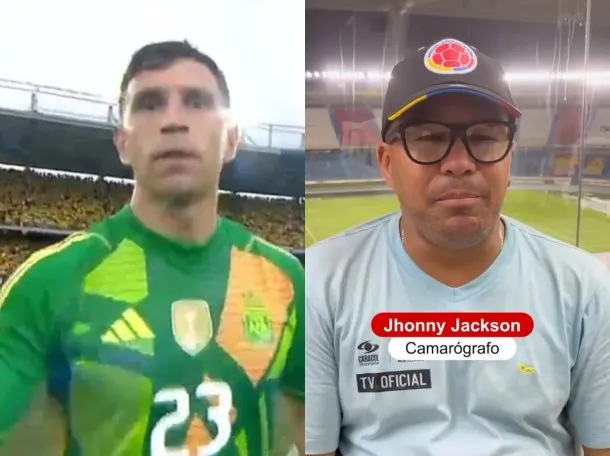 Habló el camarógrafo que se cruzó con Dibu Martínez tras la derrota ante Colombia