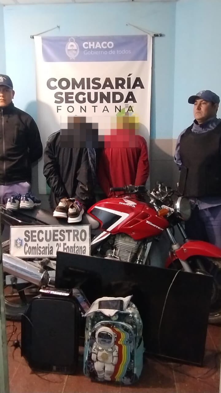 Intento de robo en Fontana: dos detenidos y varios bienes recuperados