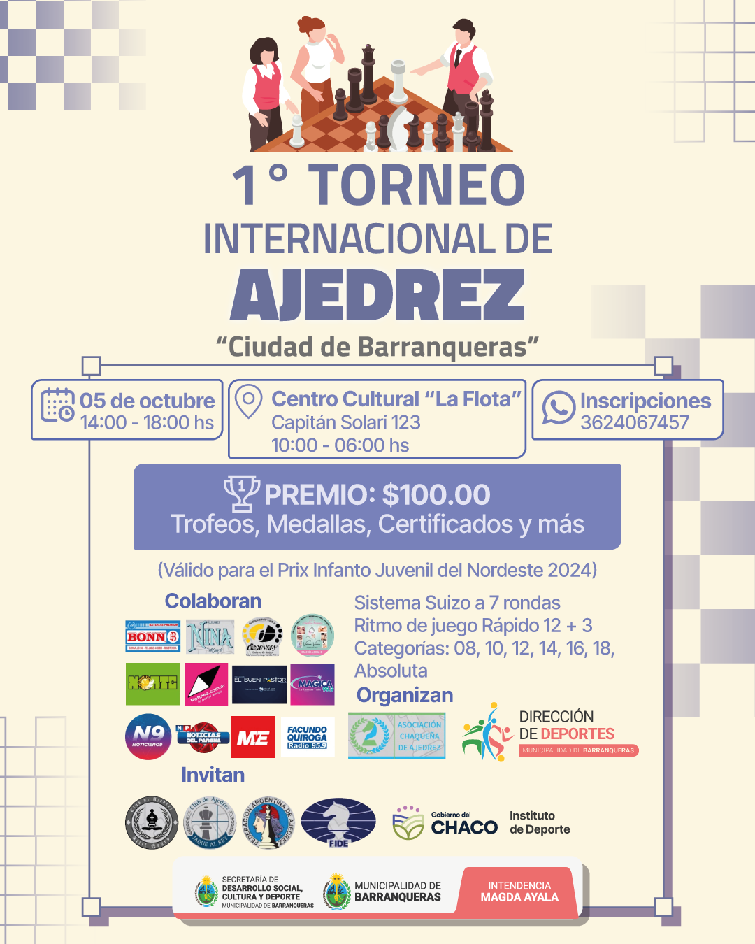 Este 05 de Octubre, Barranqueras vivirá una gran jornada de Ajedrez