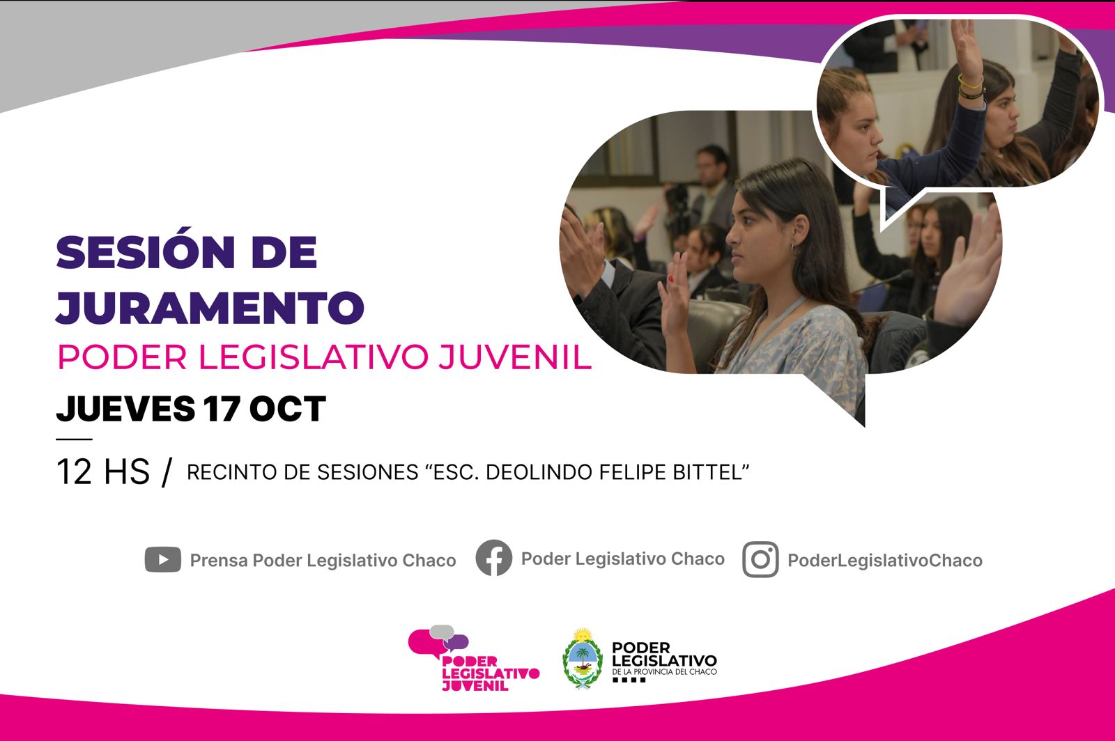 Vuelve el Poder Legislativo Juvenil: el jueves juran los nuevos  legisladores