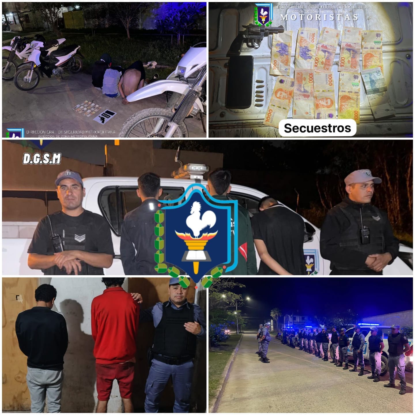Operativo de seguridad preventiva en Barranqueras culmina con varios detenidos y secuestro de motocicletas