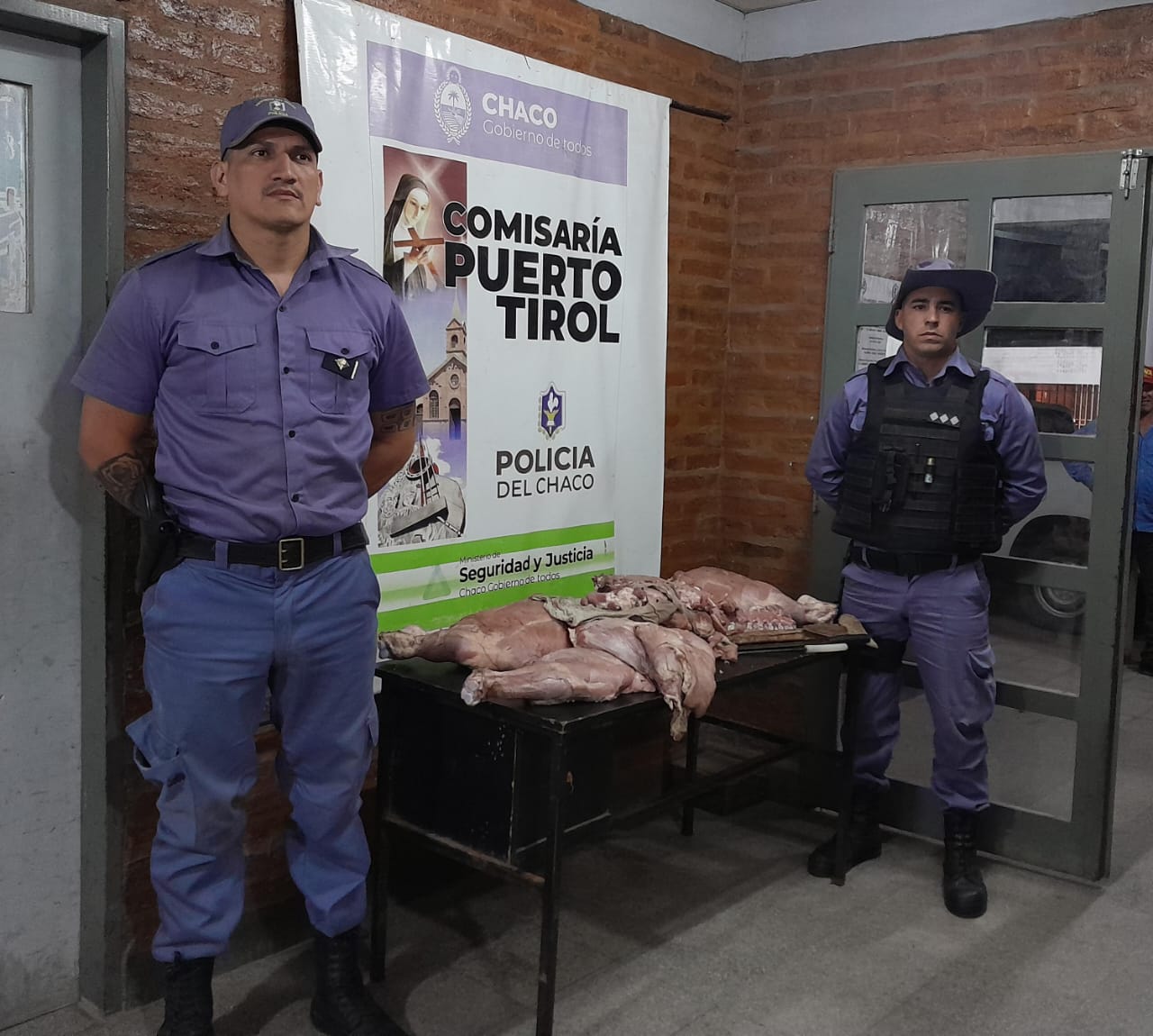 Puerto Tirol: la Policía del Chaco secuestró 70 kilos de carne faenada