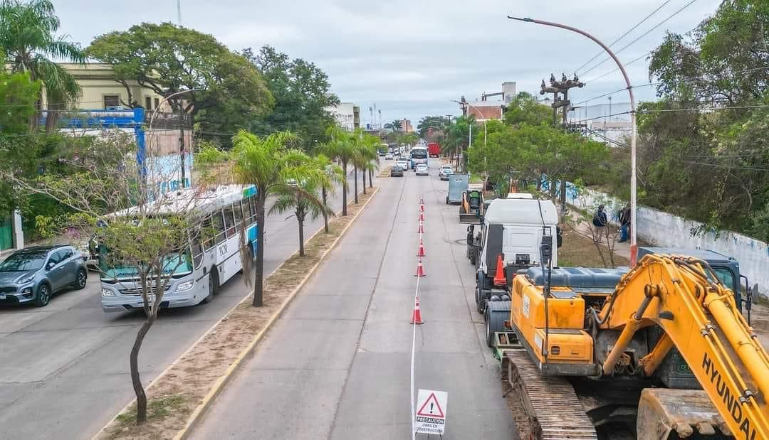 El Gobierno Provincial avanza con la pavimentación de la Av. 9 de Julio