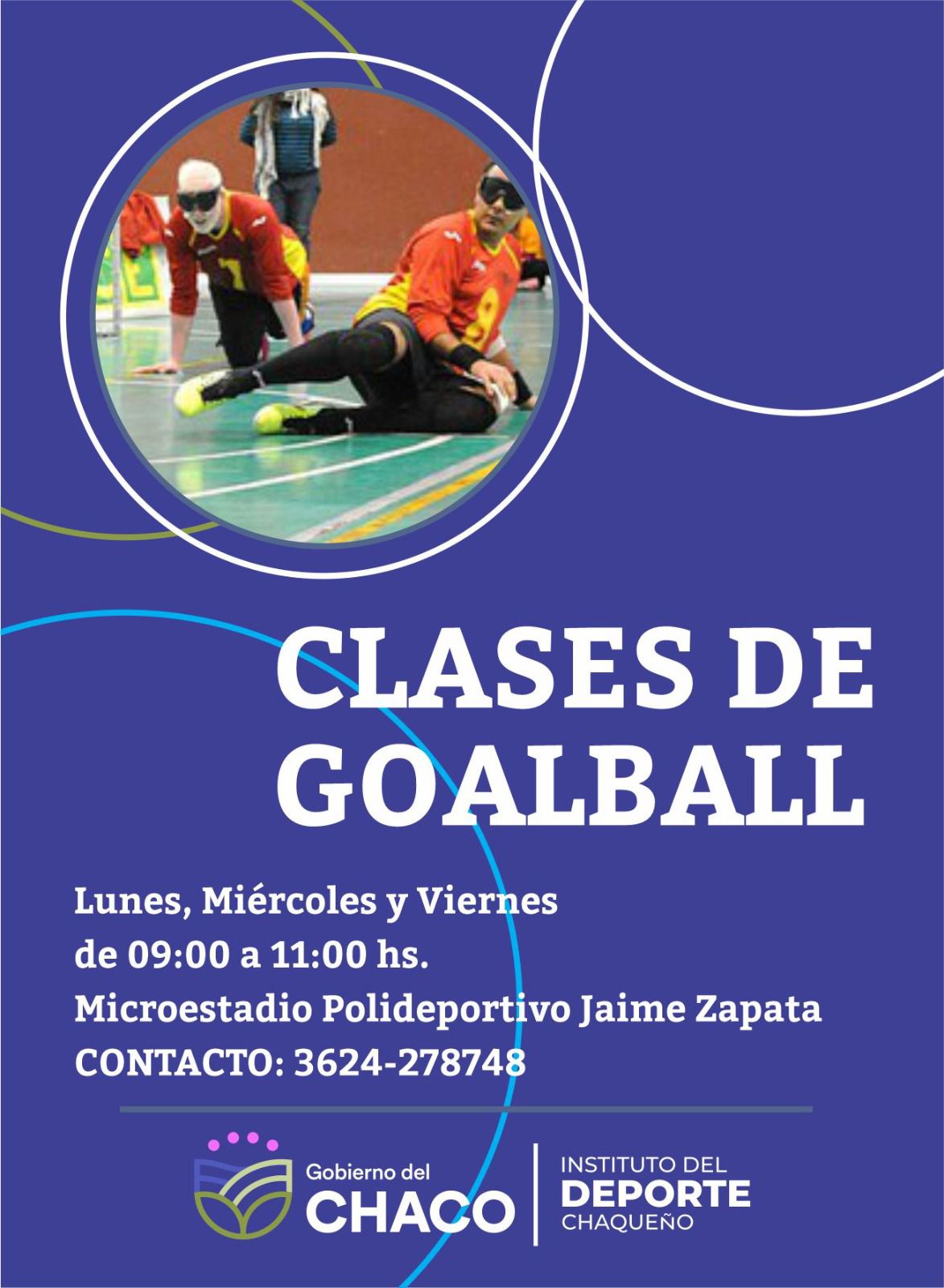 Clases de Goalball en el Jaime Zapata