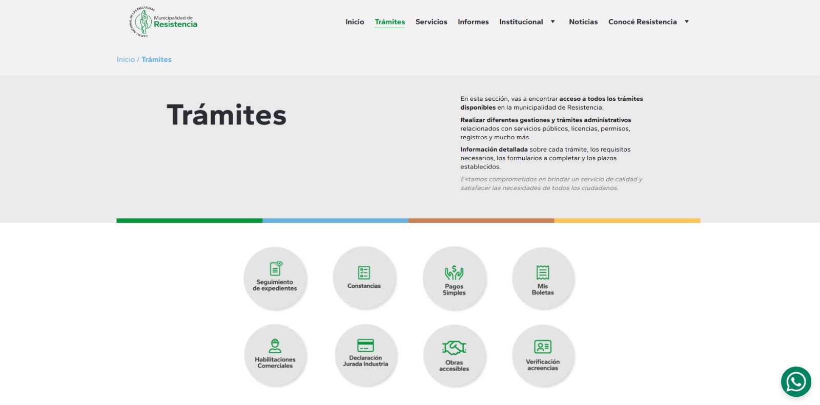A través de la página web de la Municipalidad de Resistencia se podrá obtener libres de deuda y certificados 