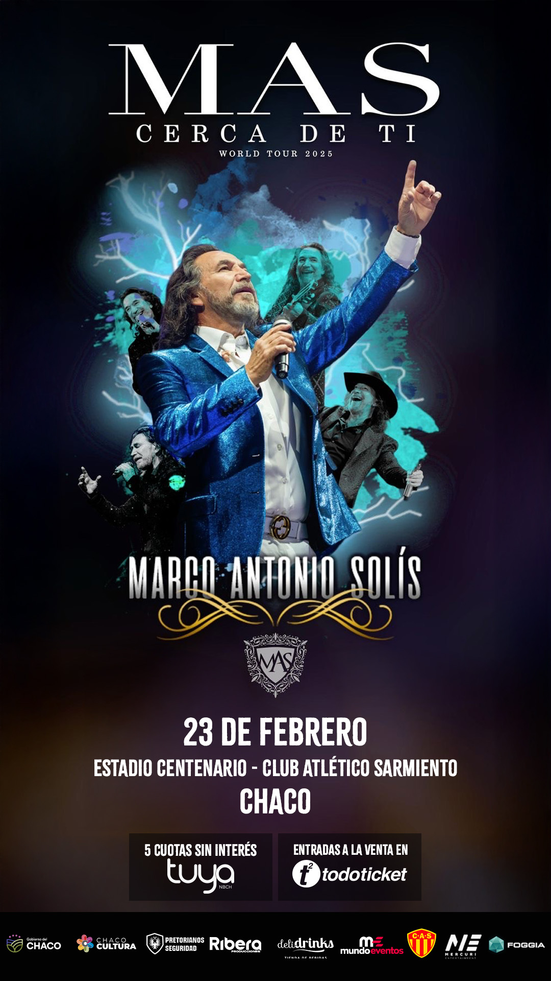 Marco Antonio Solís anunció que Chaco será parte de su “Más Cerca de ti World Tour 2025”