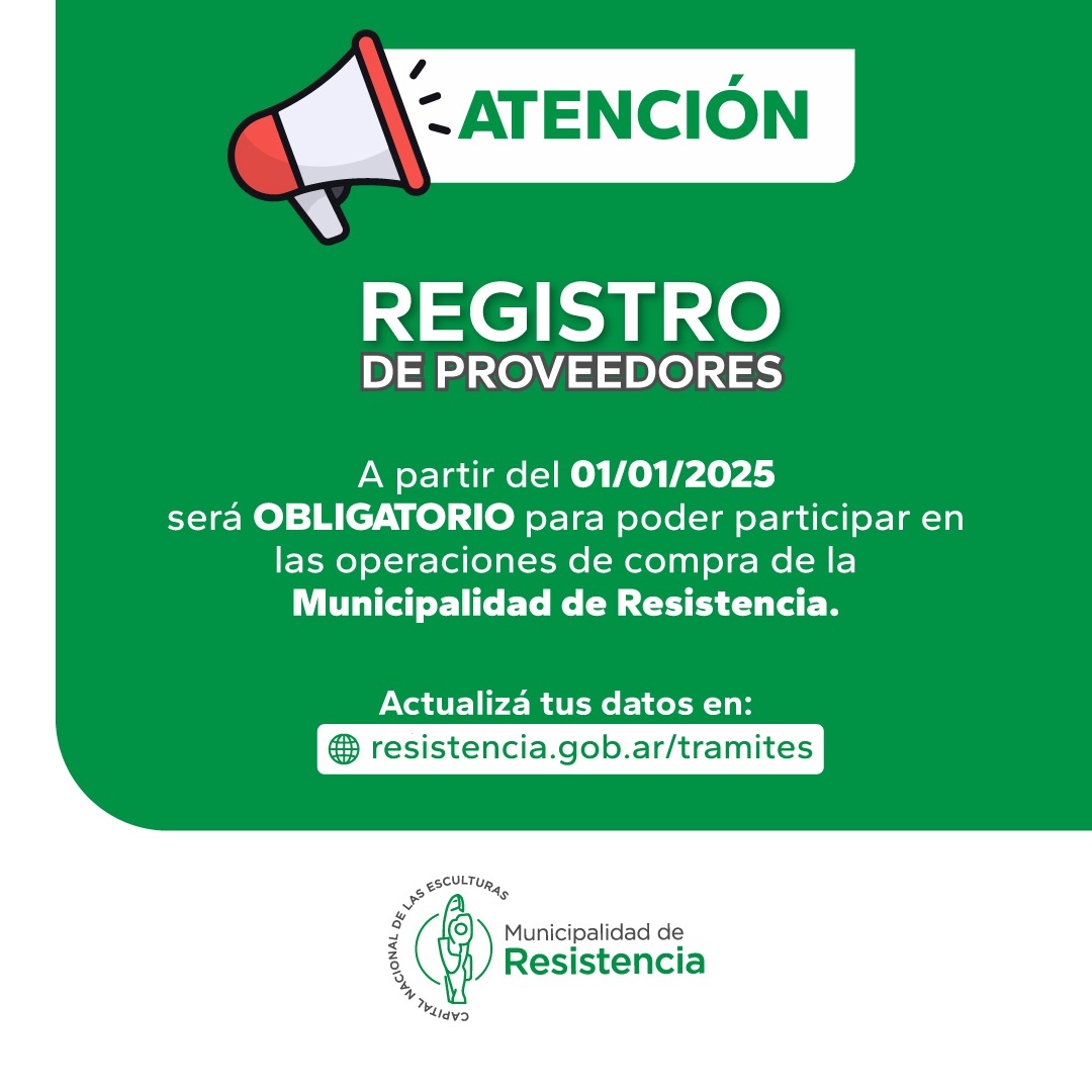 Proveedores municipales: registro obligatorio desde el 1 de enero