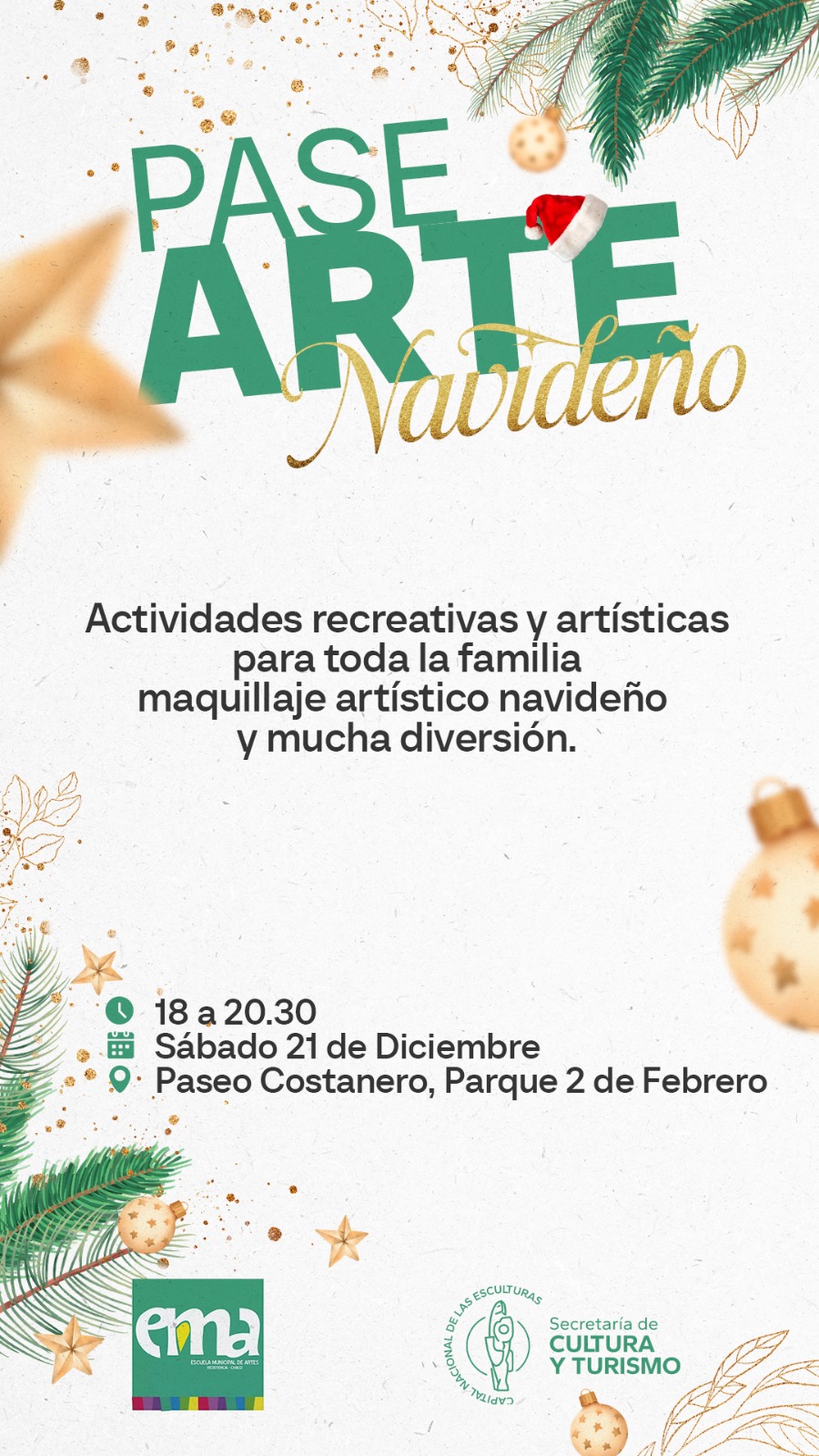 Invitan a los vecinos a presenciar las actividades navideñas en Resistencia