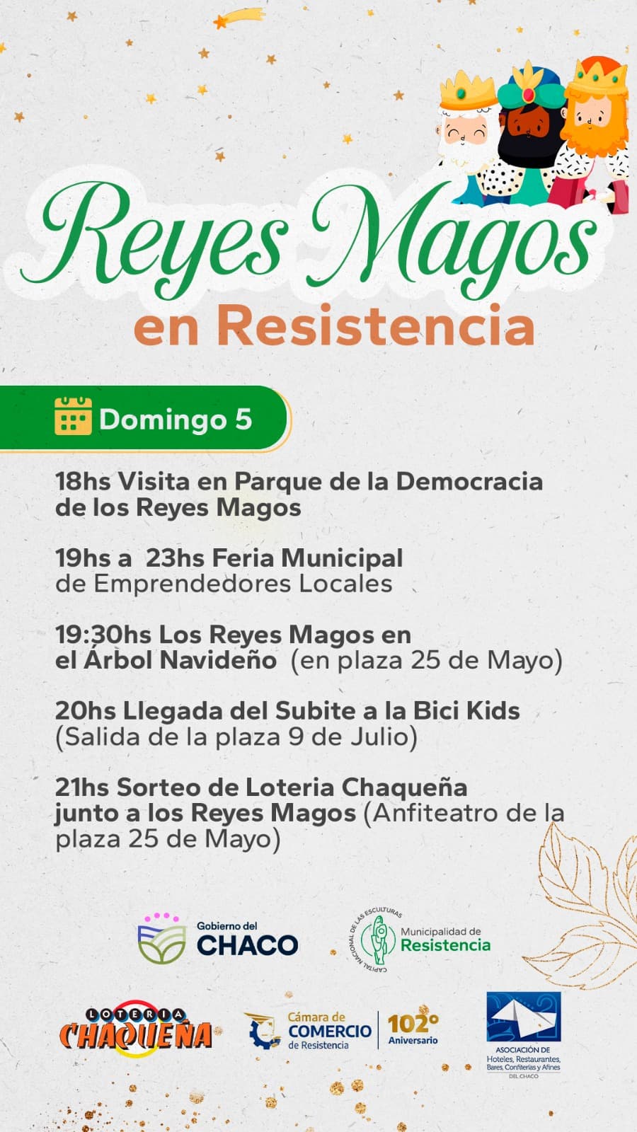 Varias propuestas para celebrar el Día de Reyes Magos en Resistencia