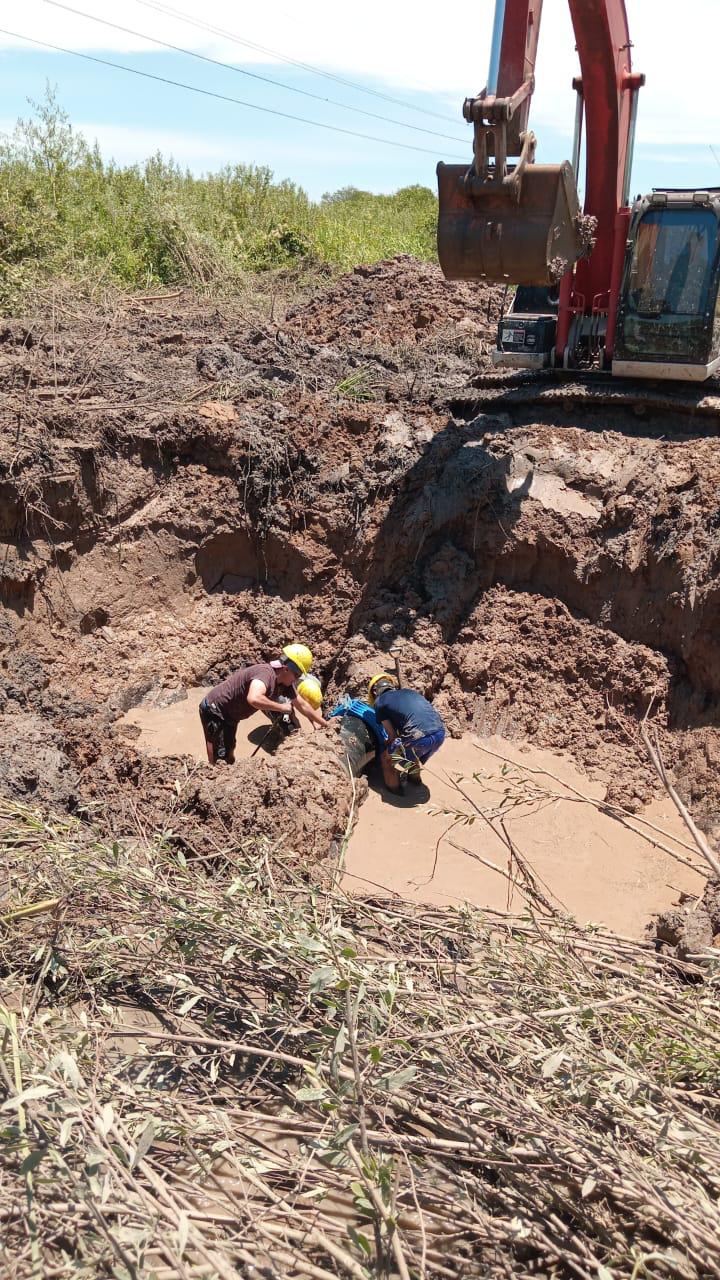 Sameep reparó tramo del acueducto Gral. San Martín y restablece el servicio de agua potable en la zona