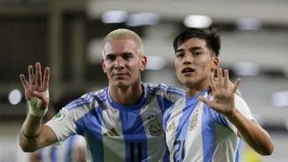 Argentina Sub 20 vs. Brasil, por el Sudamericano 2025