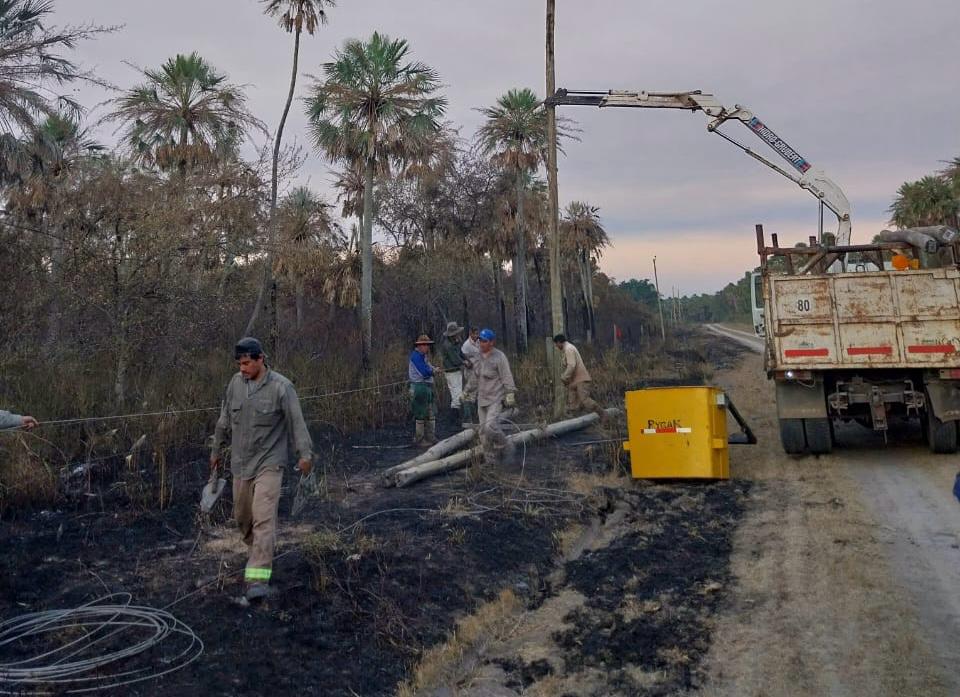 SECHEEP en alerta por incendios rurales que dañan las redes eléctricas