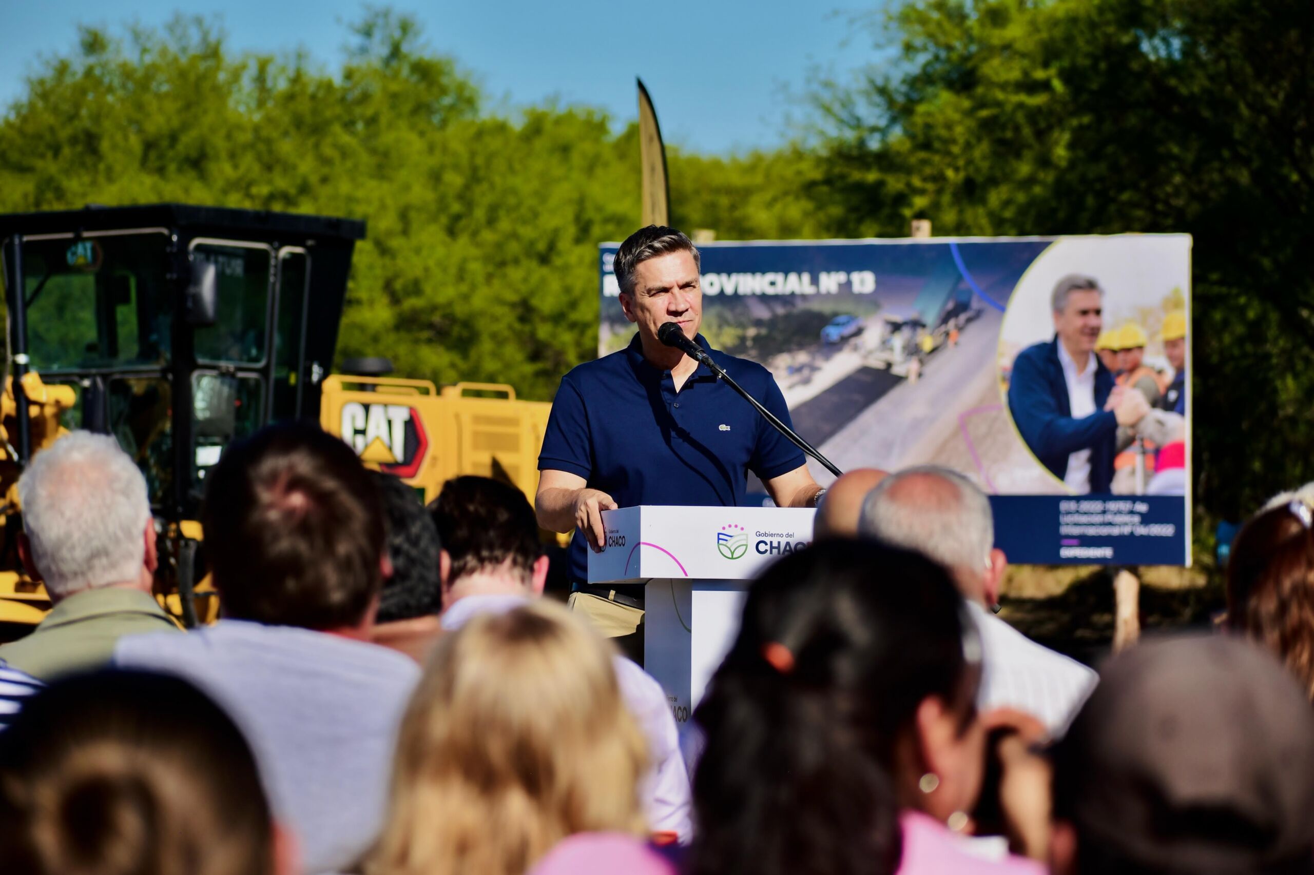 El Gobernador Zdero inició la pavimentación de la Ruta Provincial Nº13 que conectará Cote Lai con Charadai