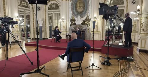 ¿Falso vivo? El descuido en la entrevista de Luis Majul a Javier Milei que no pasó desapercibido