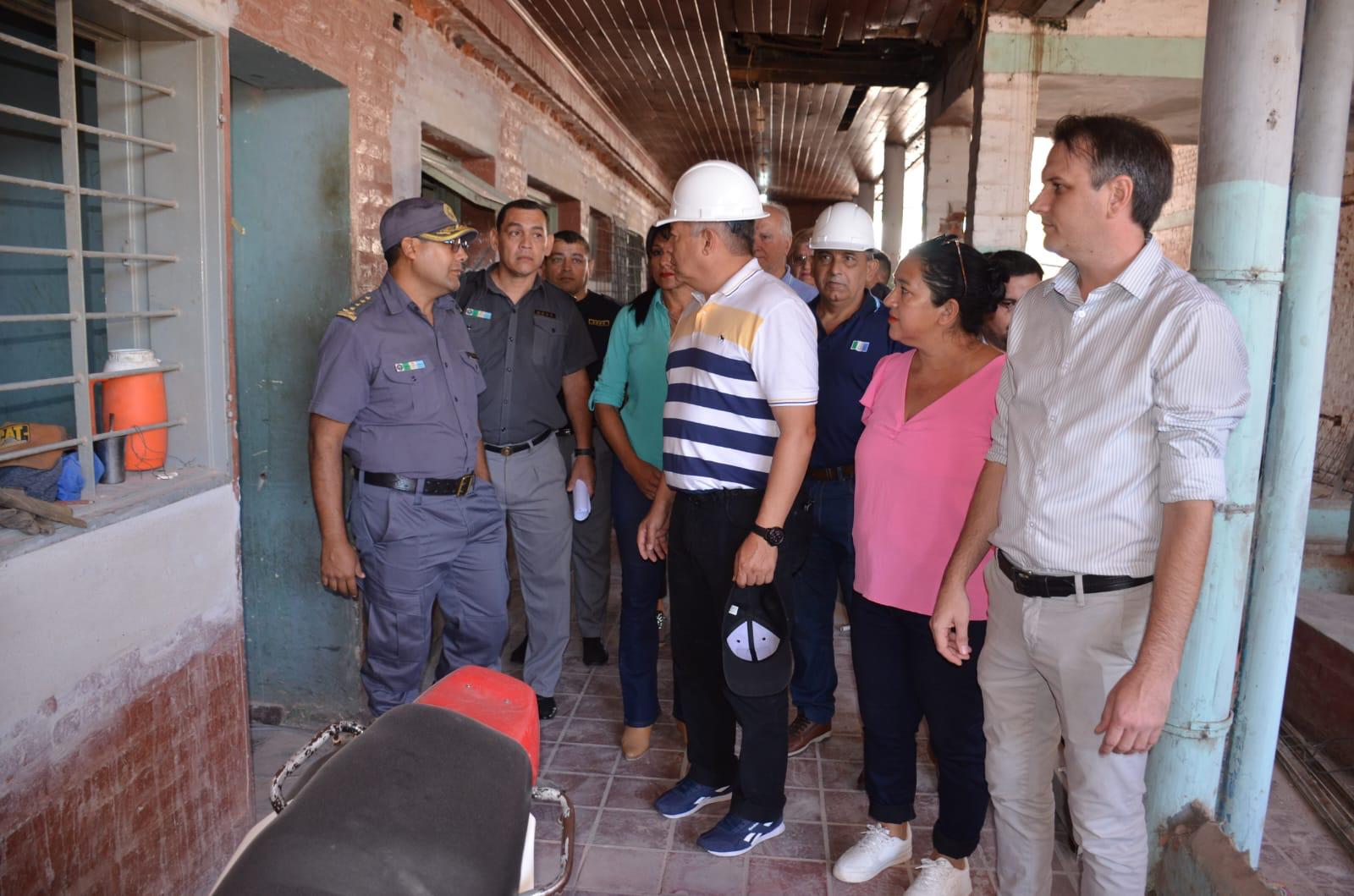 Unidad Penitenciaria VI: el Ministro de Seguridad recorrió el avance de las obras