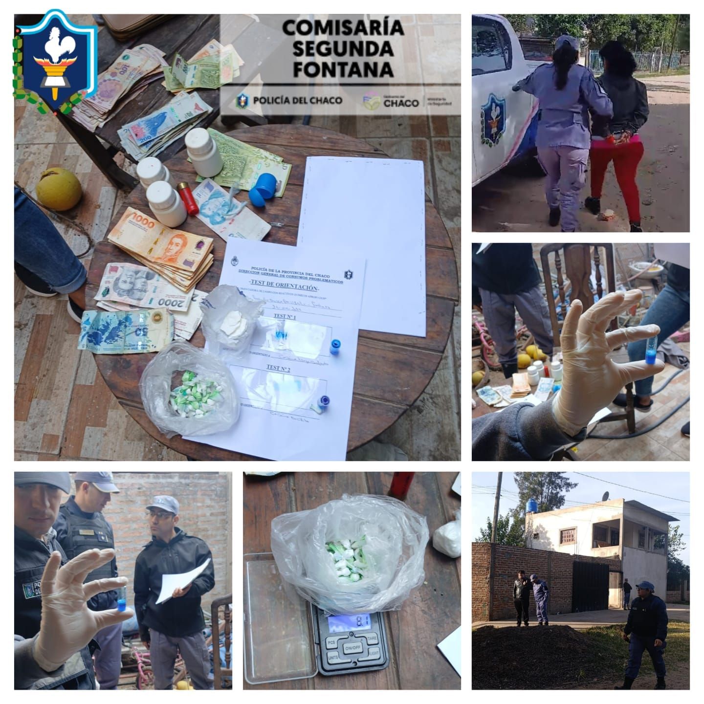 Fontana: incautan más de 60 bochitas de cocaína en allanamientos
