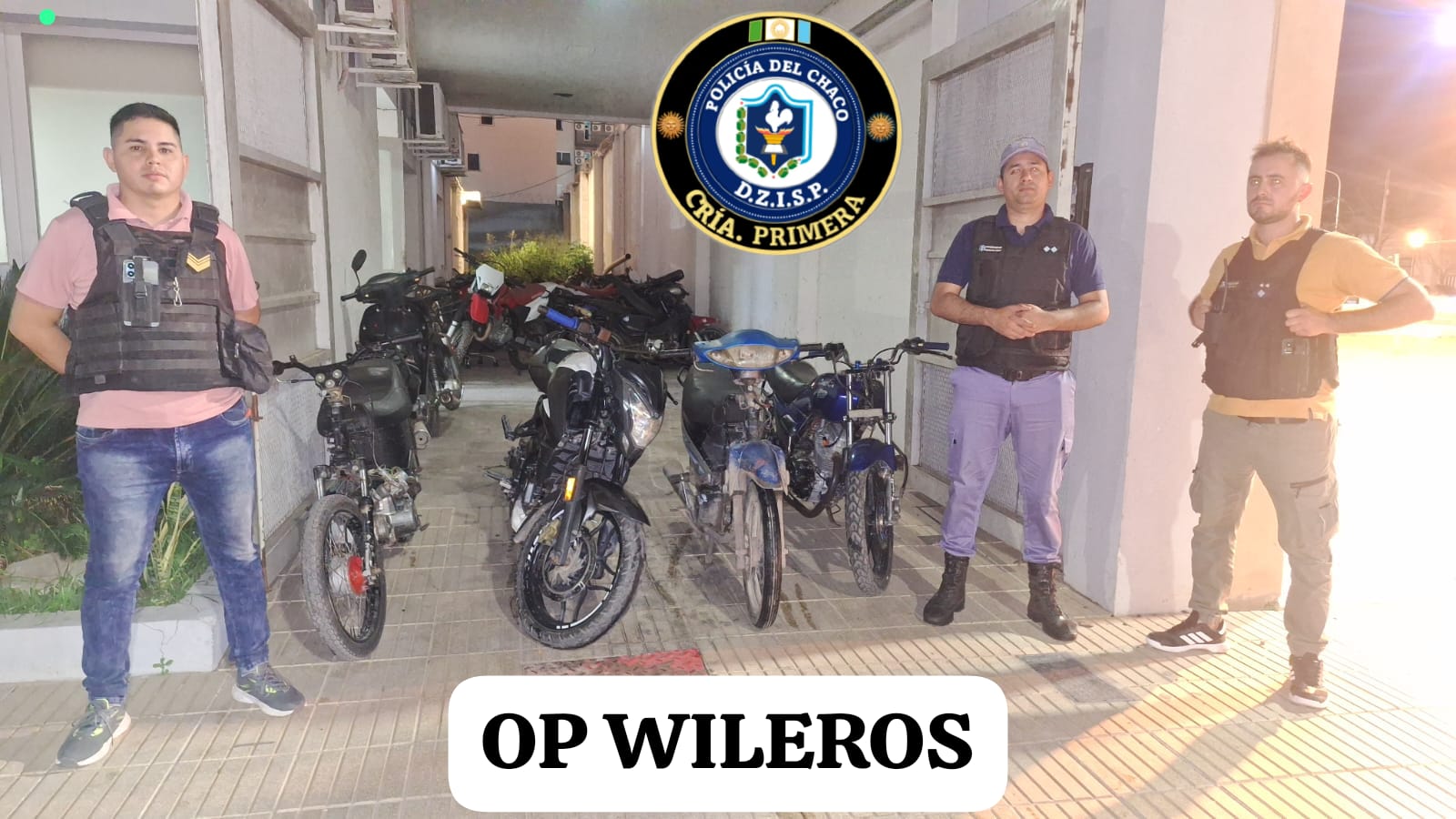 Sáenz Peña: secuestraron cuatro motocicletas durante un operativo contra “Wileros” en zona centro