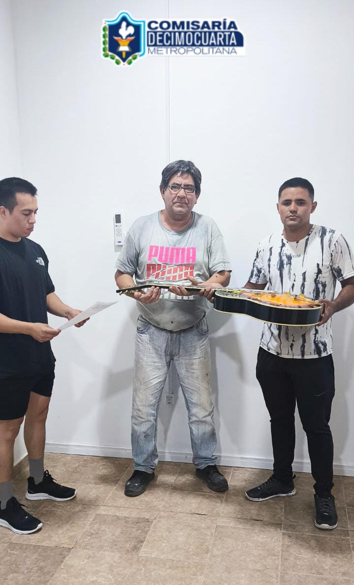 Recuperaron una guitarra sustraída y detuvieron a un hombre por violencia de género