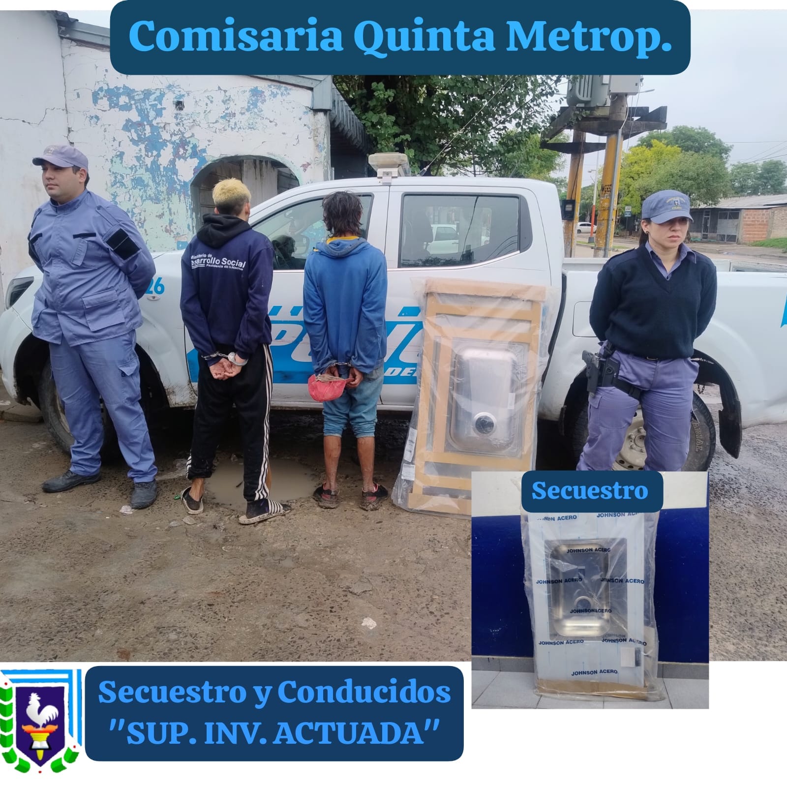 De paseo con una mesada: transportaban una mesada y terminaron en la comisaría