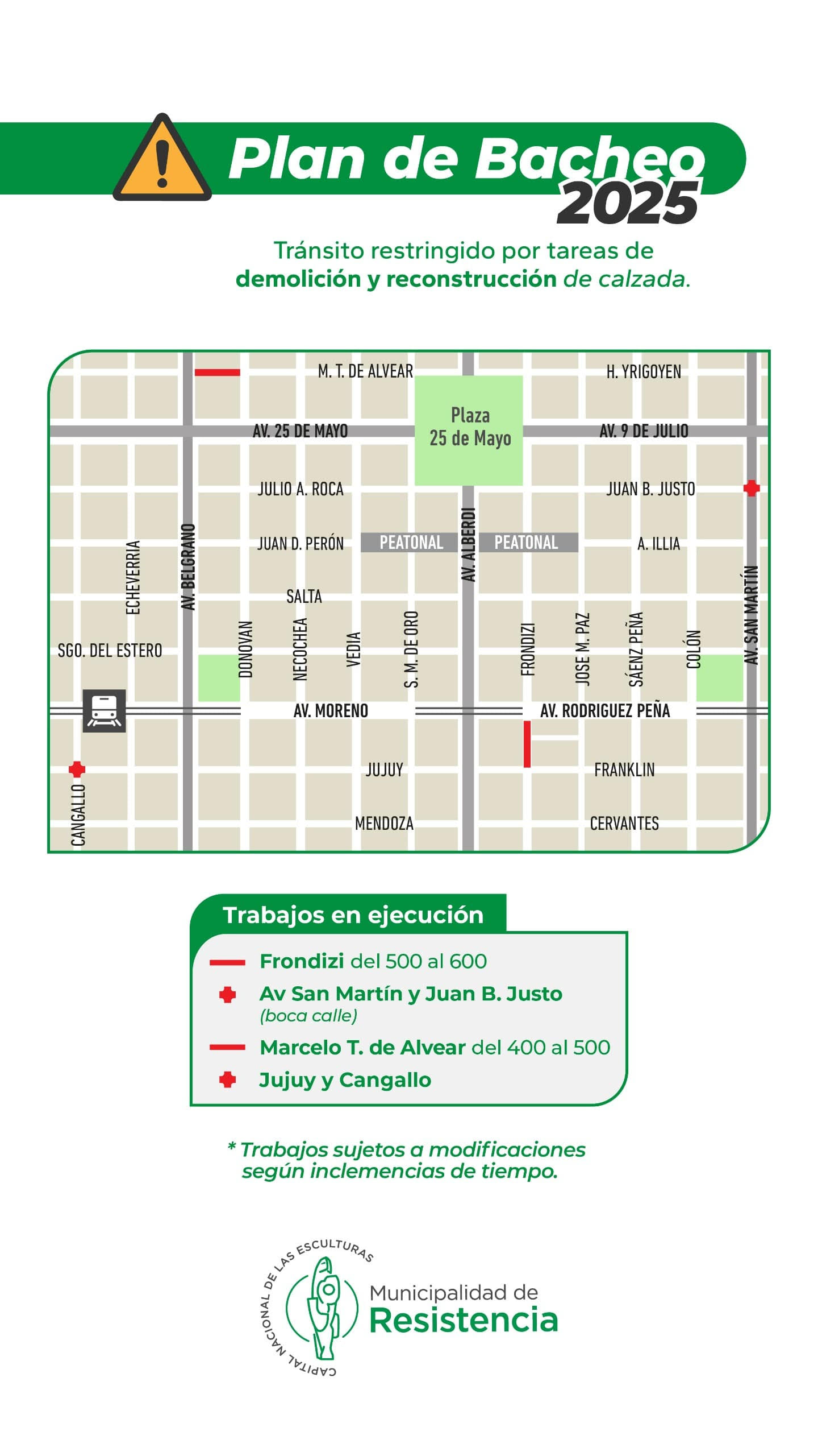 La Municipalidad continúa haciendo trabajos de bacheo en Resistencia