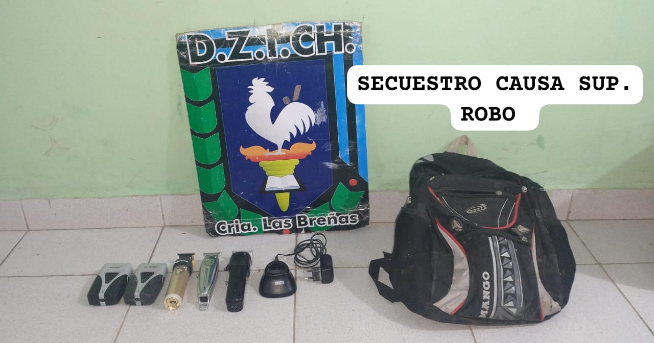 Las Breñas: intentó escapar tras un robo y dejó abandonada la mochila con los objetos sustraídos