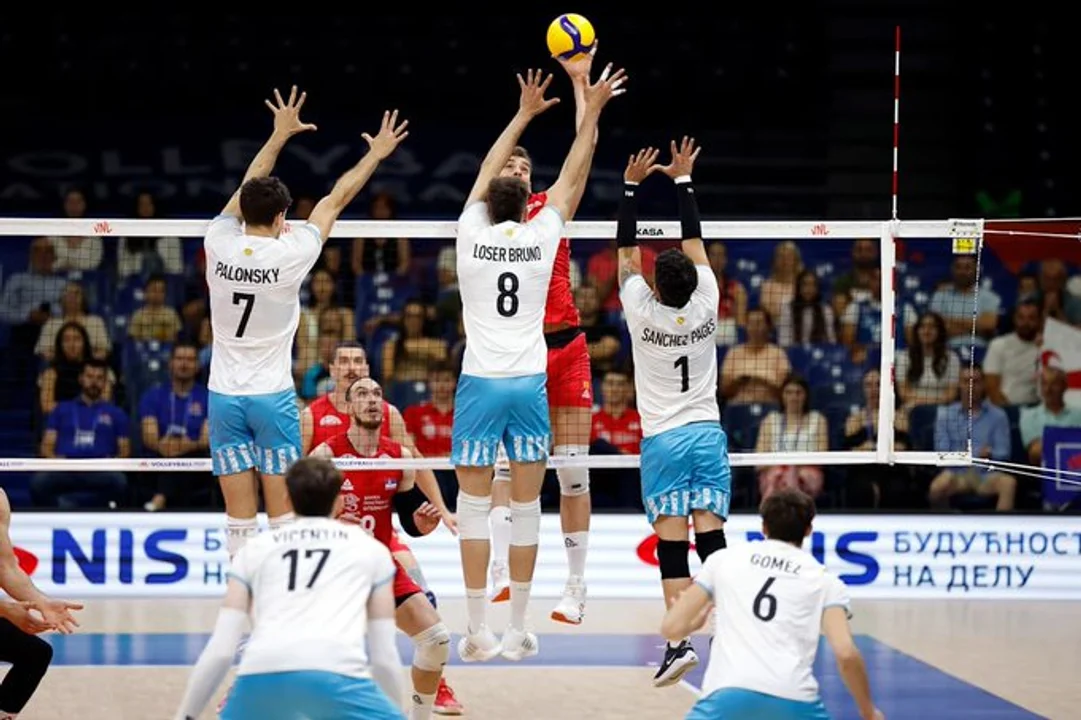 Argentina se llevó un gran triunfo ante Serbia por la Voleyball Nations League