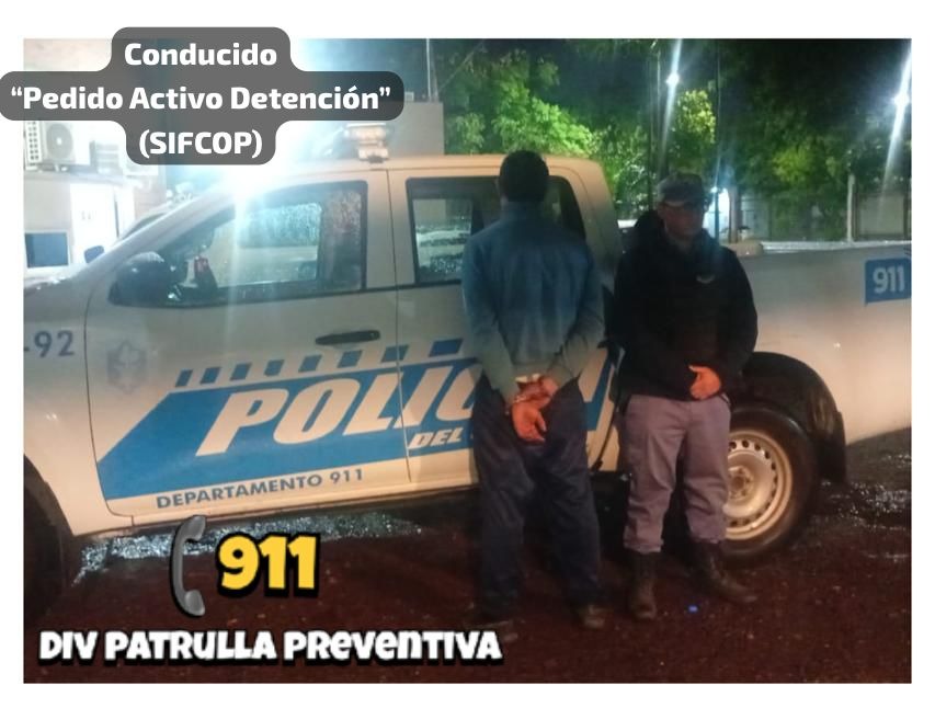 Dos hombres terminaron capturados por tener pedidos de detención activos