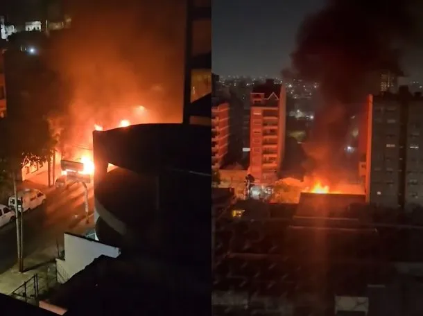 (Video) Explosión en Lanús: un camión lechero ardió en segundos frente a un mayorista