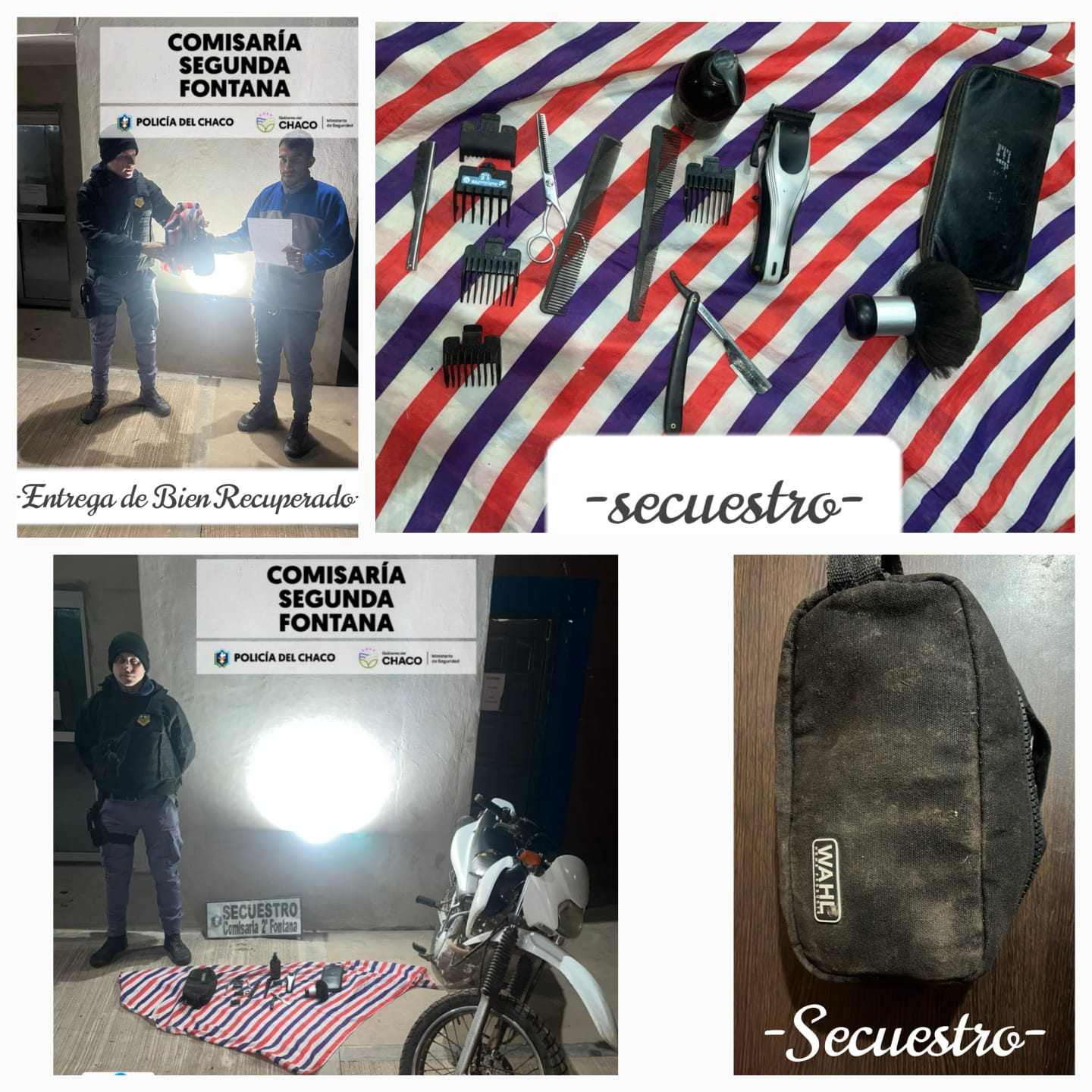 Recuperan elementos de peluquería en Fontana