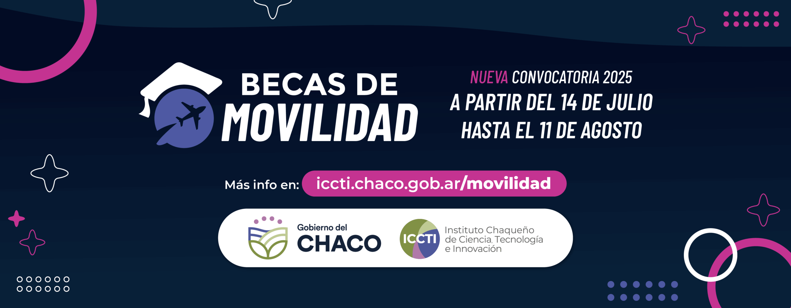 El Gobierno del Chaco abrió una nueva convocatoria de Becas de Movilidad para investigadores, empresarios y emprendedores