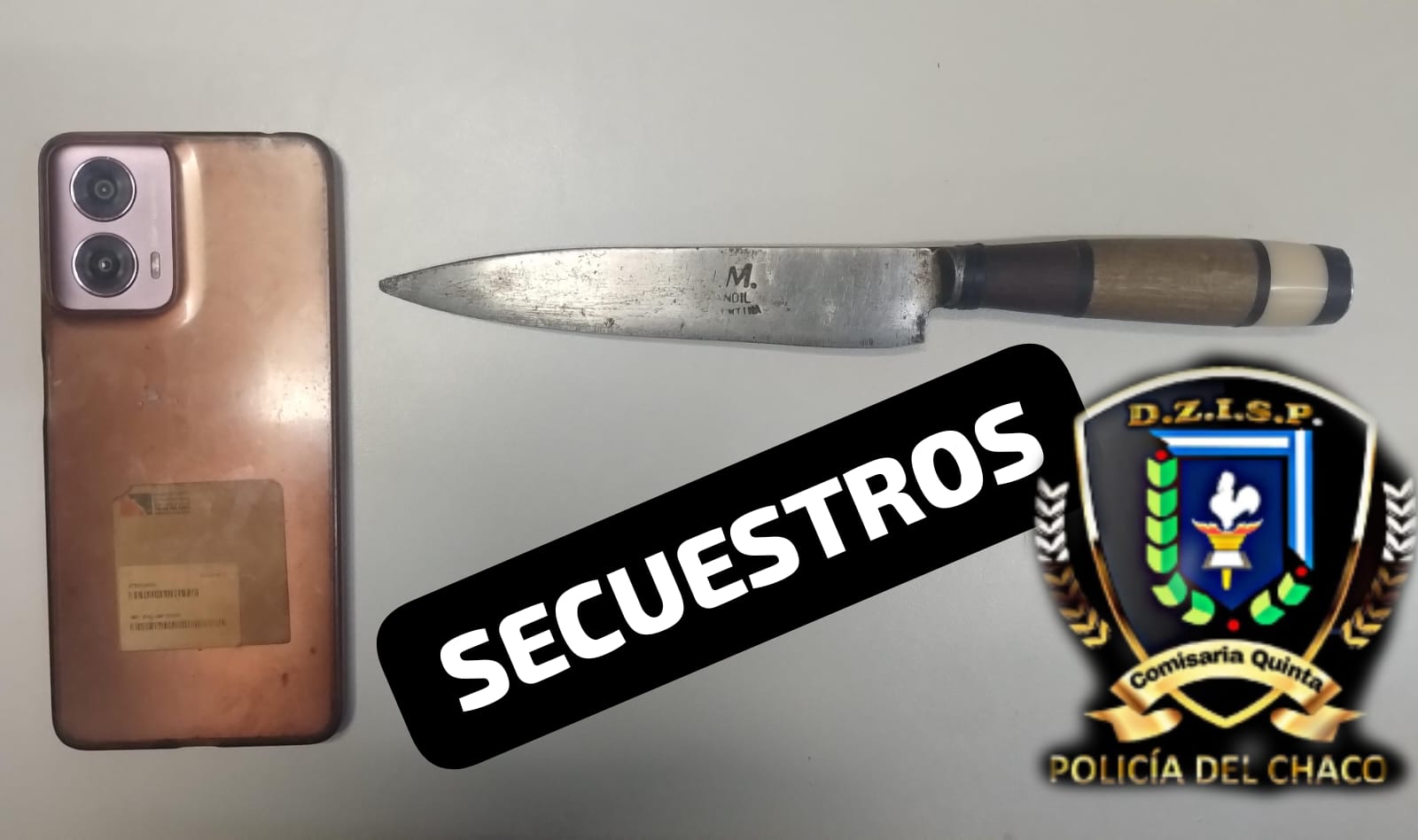 Sáenz Peña: a punta de cuchillo robaron su teléfono, la policía lo recuperó