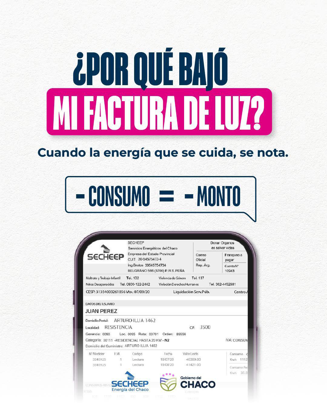 SECHEEP impulsa una campaña de concientización sobre consumo eficiente y lectura de facturas
